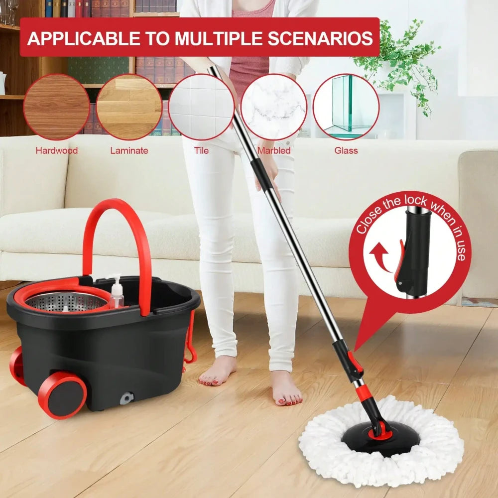 Rolling Spin Mop Bucket Set