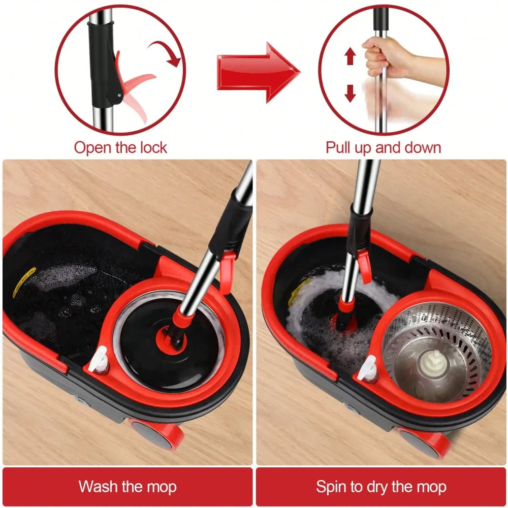 Rolling Spin Mop Bucket Set